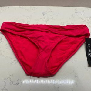 NWT La Blanca Shirred Waist Hipster Swim Bottom Swimsuit